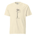 Surveyor’s Line Roman groma graphic T-shirt in Ivory, front supplier digital mockup with short title