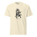 Printer’s Hand Columbian press graphic T-shirt in Ivory, front supplier digital mockup with short title